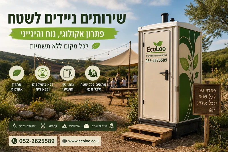 שירותים ניידים לשטח – פתרון אקולוגי, נוח והיגייני