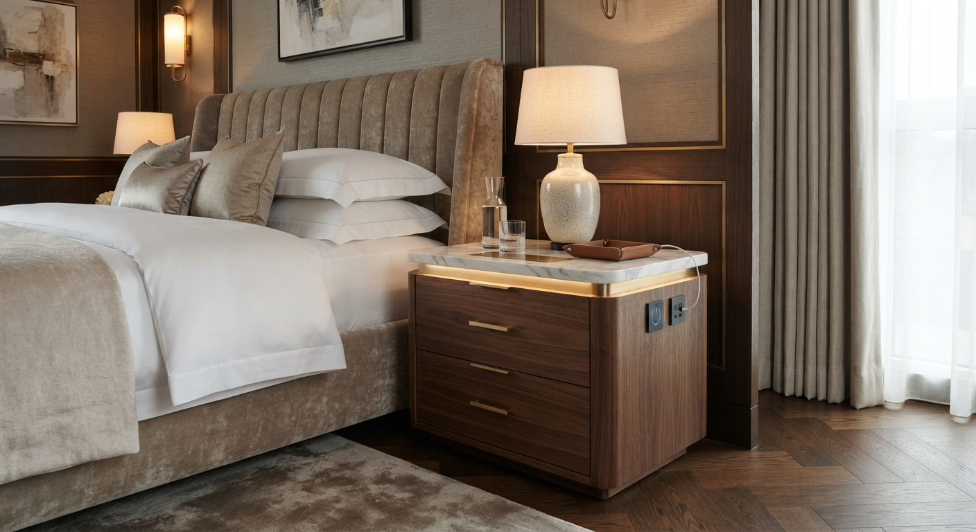 Custom Hotel Nightstands: Design and Manufacturing Solutions for Modern Hotel Bedrooms