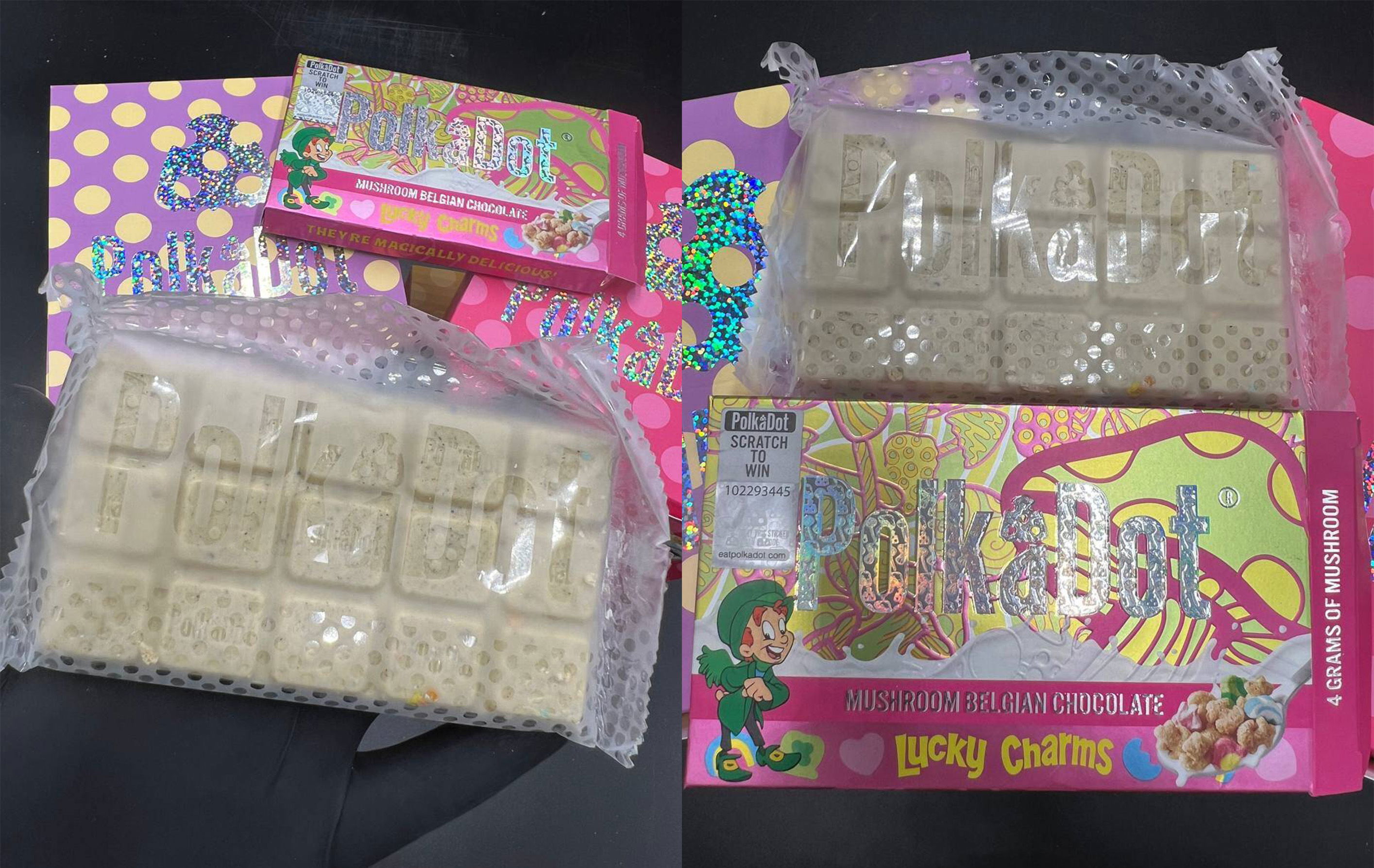 Polkadot mushroom chocolate bar