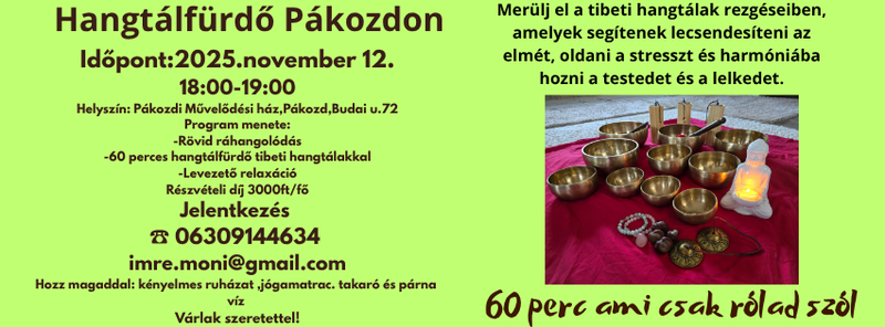 Hangtálfürdő Pákozdon