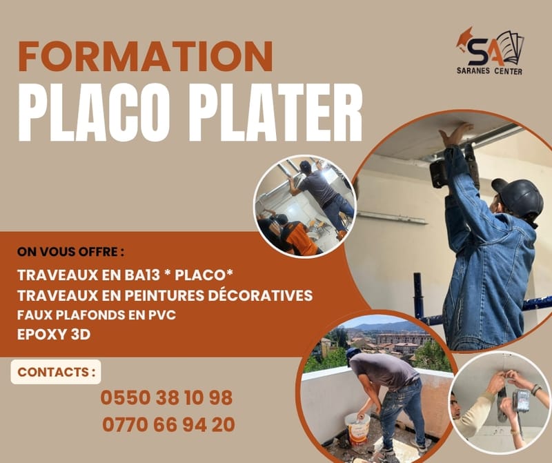 Formations en placo + peintures décoratives