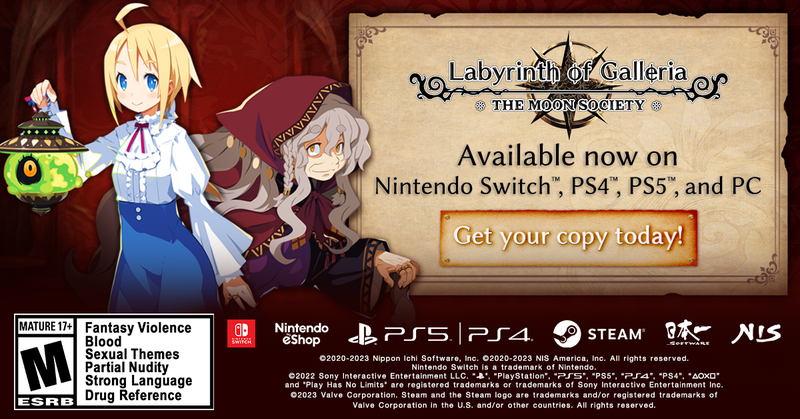 General Advertisement - Labyrinth of Galleria: The Moon Society