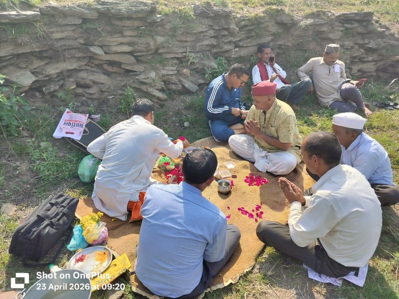 बहुउद्देशीय भवन के लिए भूमि पूजन