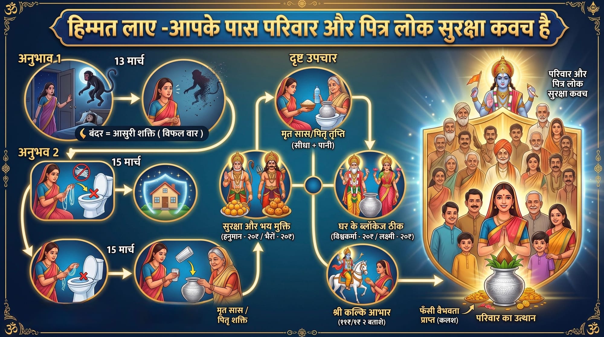 हिम्मत लाए -आपके पास परिवार और पित्र लोक  सुरक्षा कवच है
