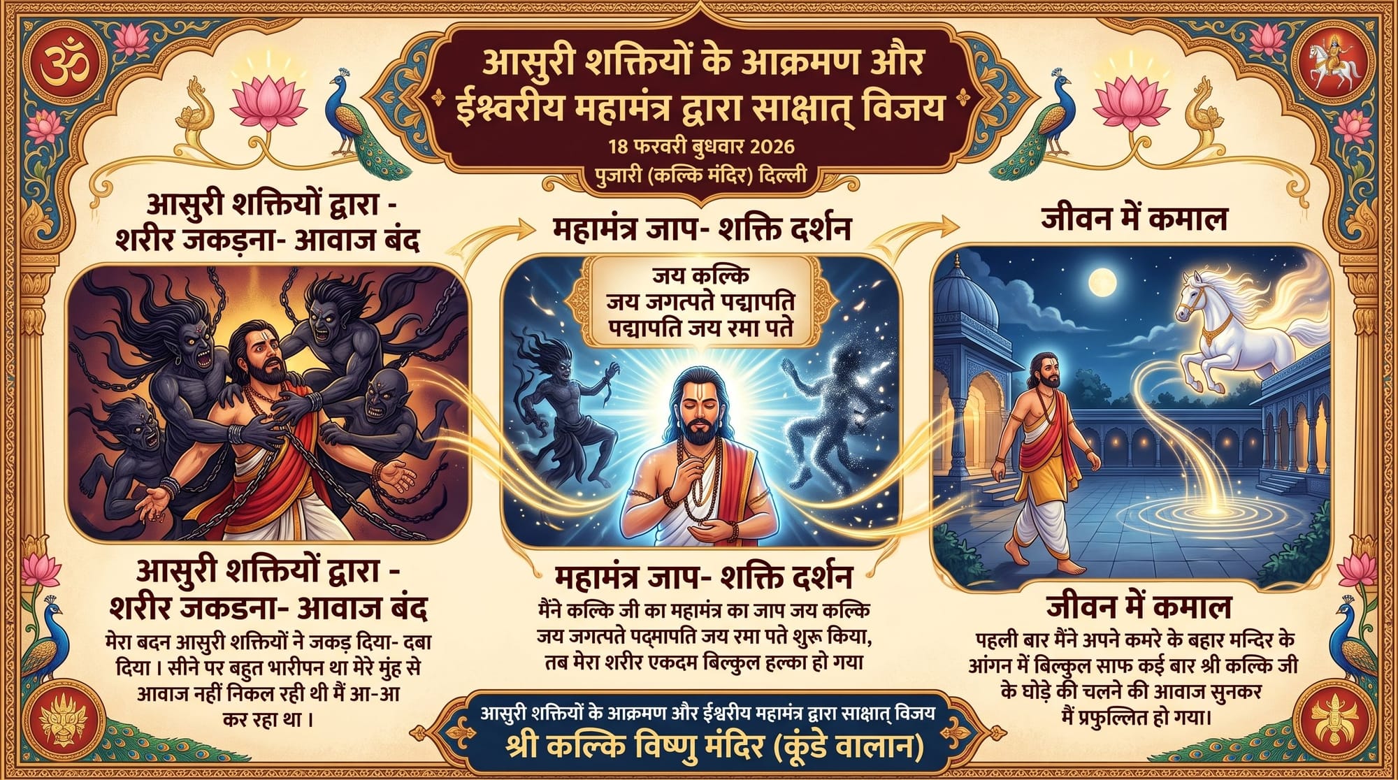 आसुरी शक्तियों द्वारा - शरीर जकडना- आवाज बंद - महामंत्र जाप- शक्ति दर्शन