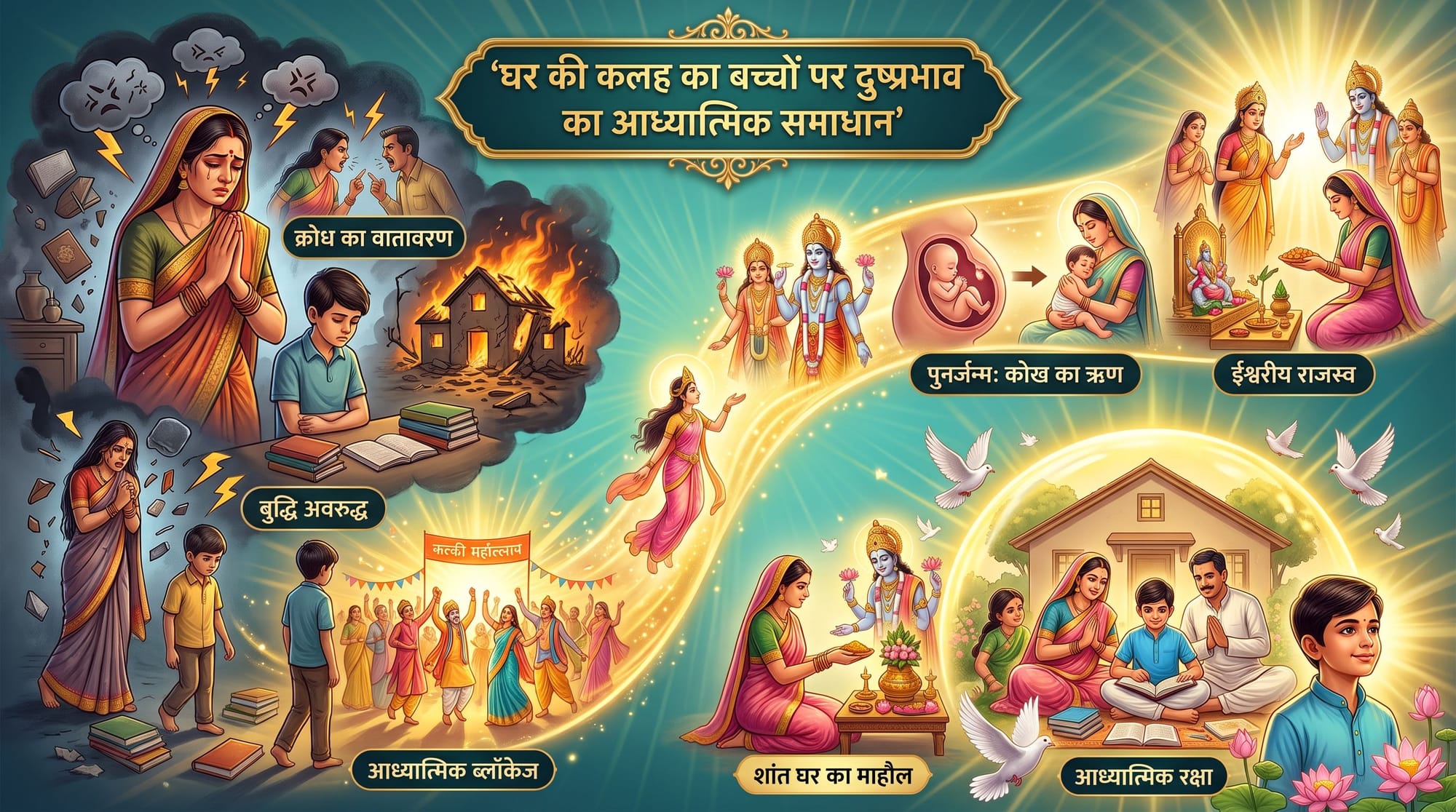 घर की कलह का बच्चों पर दुष्प्रभाव का आध्यात्मिक समाधान