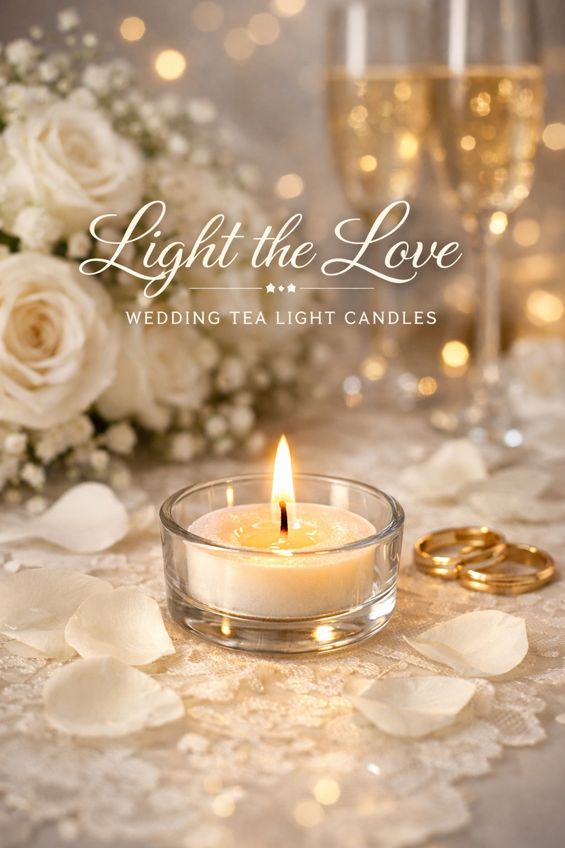 Elegant Wedding Tea Candle Set – 12 Pieces