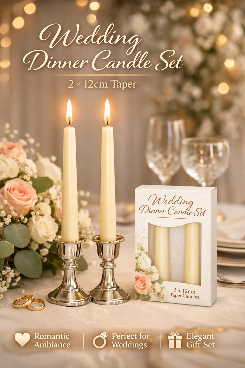 Dinner Candle Set (2×12 cm taper)