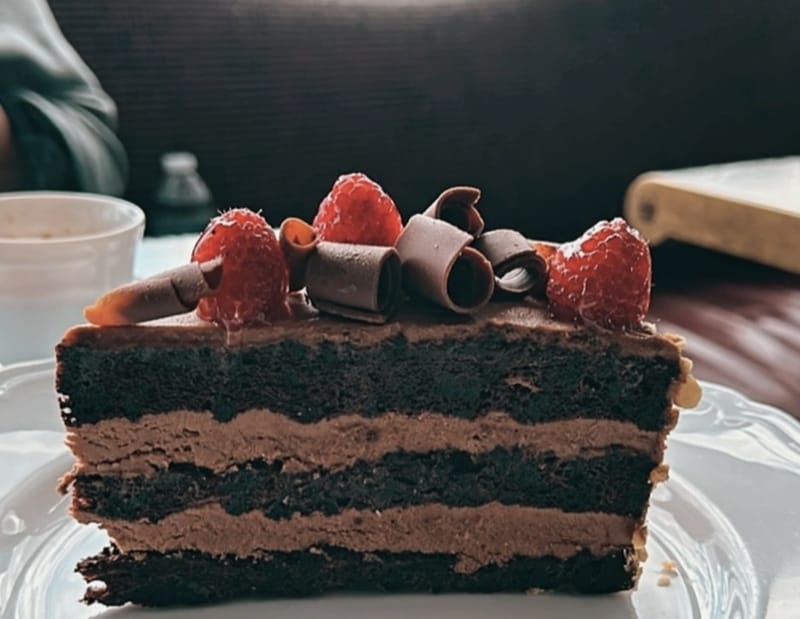 NUTELLA FUDGE CAKE at Contessa