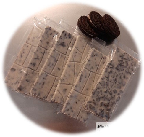 Mini barras cookies and cream