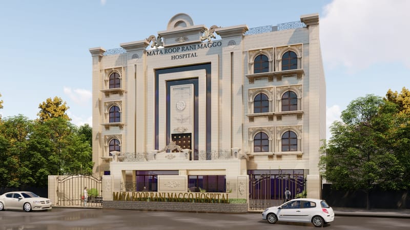 Mata Roop Rani Maggo Hospital — Façade Design