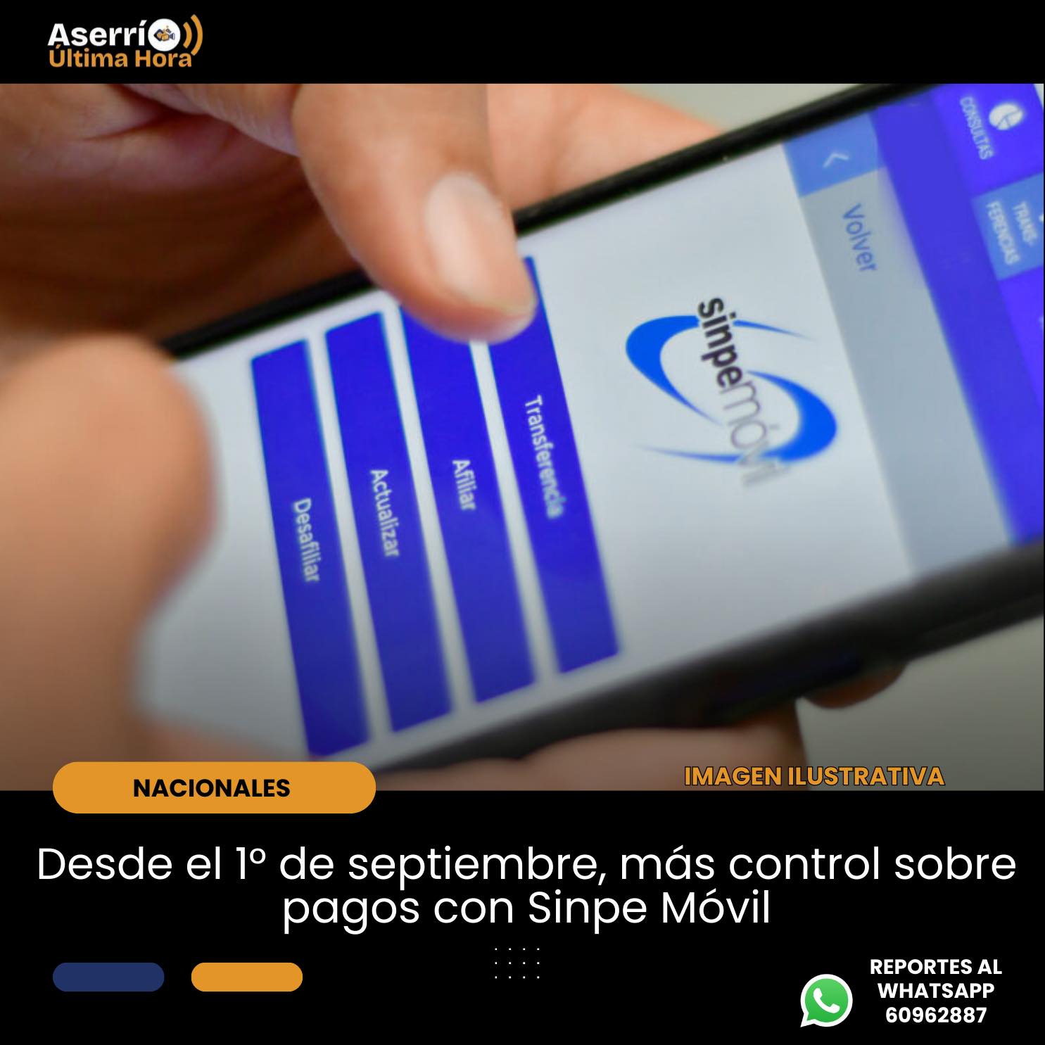 Desde el 1° de septiembre, más control sobre pagos con Sinpe Móvil