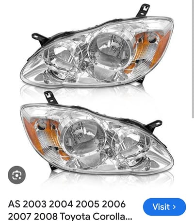 Head light Toyota Corolla 2003