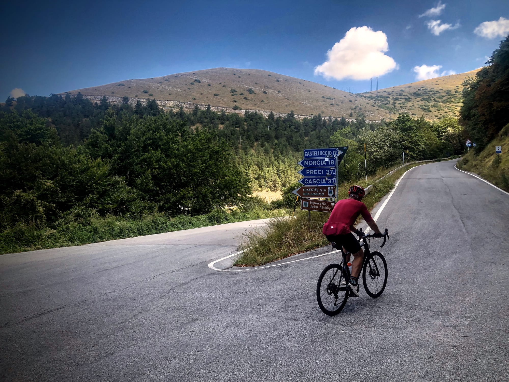 Climbing to Casteluccio