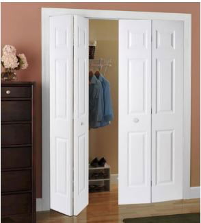 6 Panel Textured Colonist Bi-Fold Doors