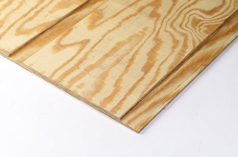 5/8 x 4 x 8 Pine Plywood Panel Siding 12" On Center