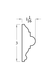 3" Chair Rail