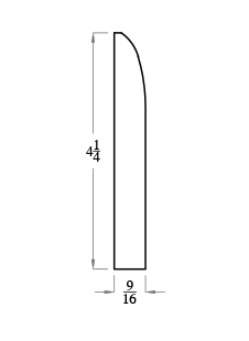 4-1/4" Ranch Baseboard