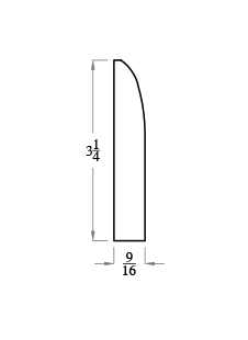 3-1/4" Ranch Baseboard