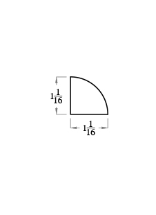 1-1/16" Quarter Round