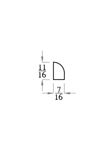 11/16" Shoe Moulding