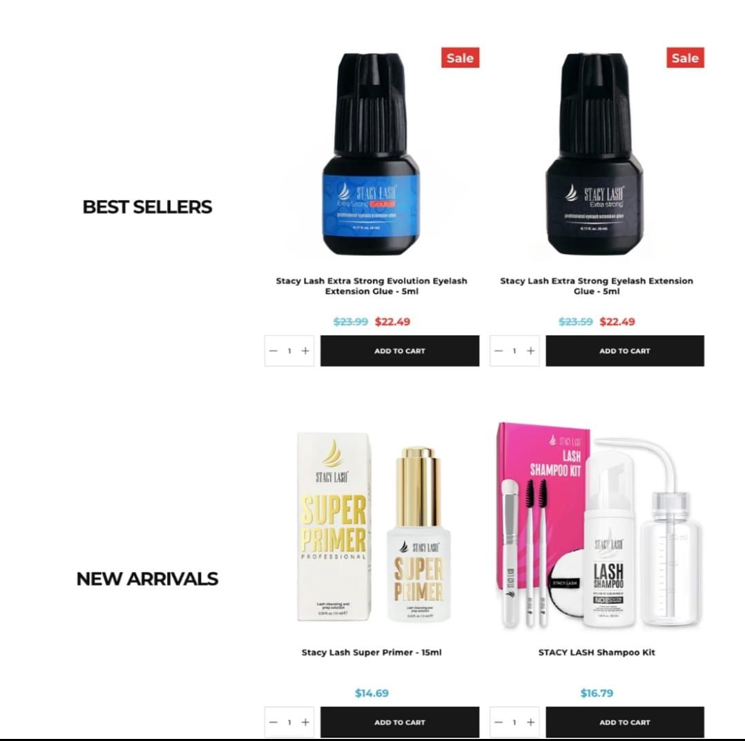 Stacy Lash – Lash & Beauty Shopify Store Design