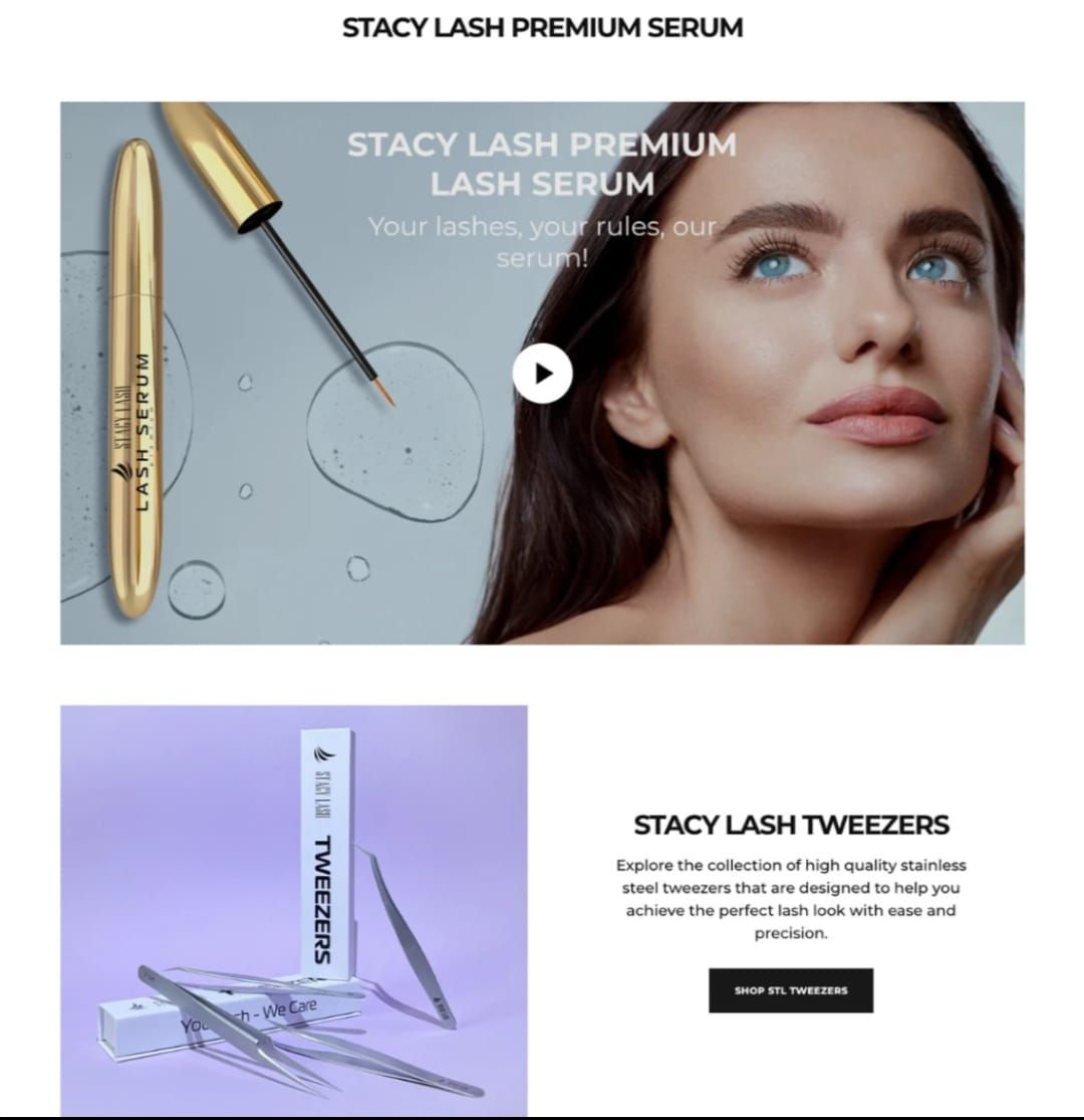 Stacy Lash – Lash & Beauty Shopify Store Design