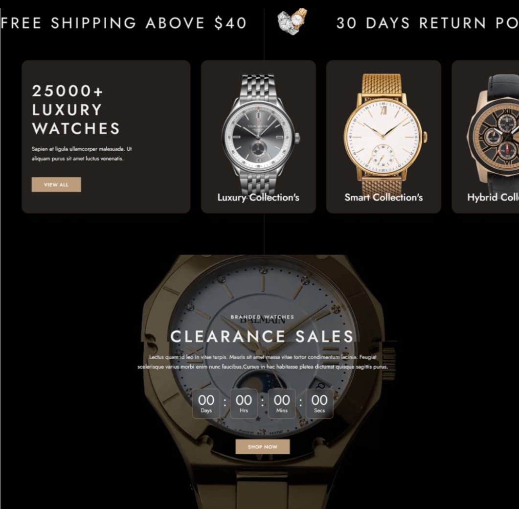 Dark Fashion – Luxury Watch E-Commerce Store