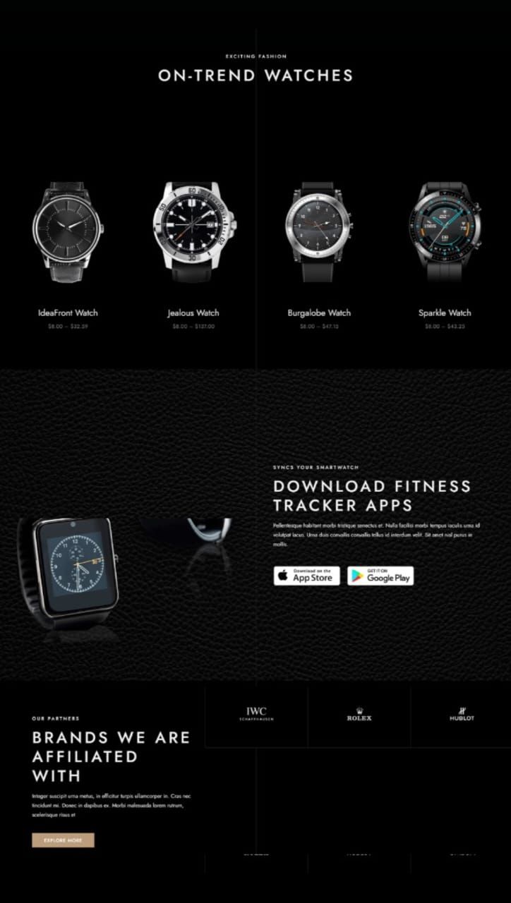 Dark Fashion – Luxury Watch E-Commerce Store