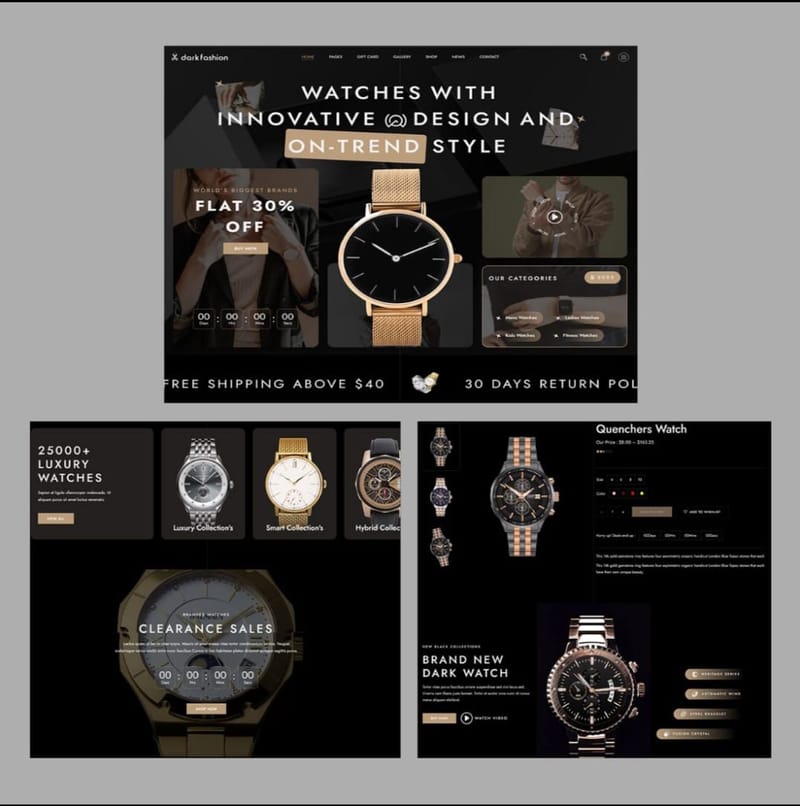 Dark Fashion – Luxury Watch E-Commerce Store