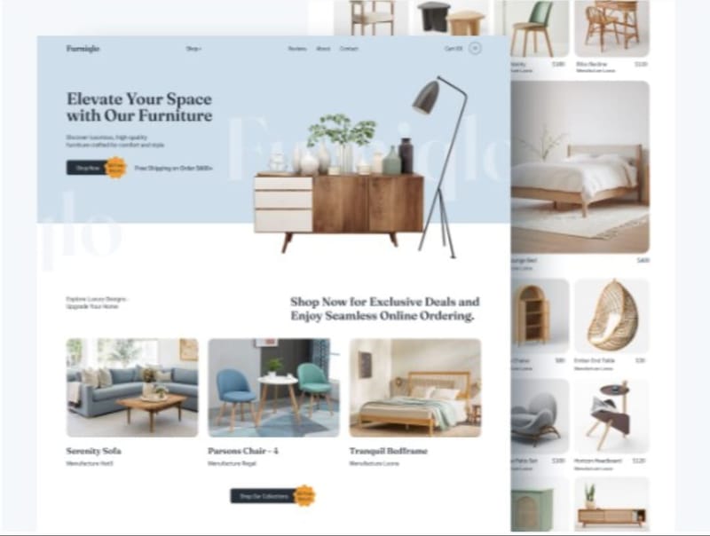 Furniglo – Premium Furniture E-Commerce Website Design