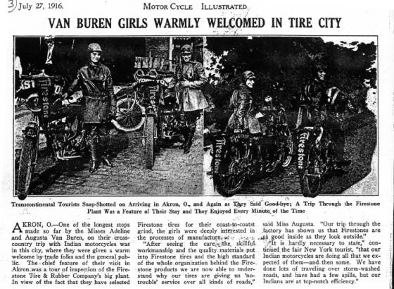 Augusta and Adeline Van Buren Newspaper's article