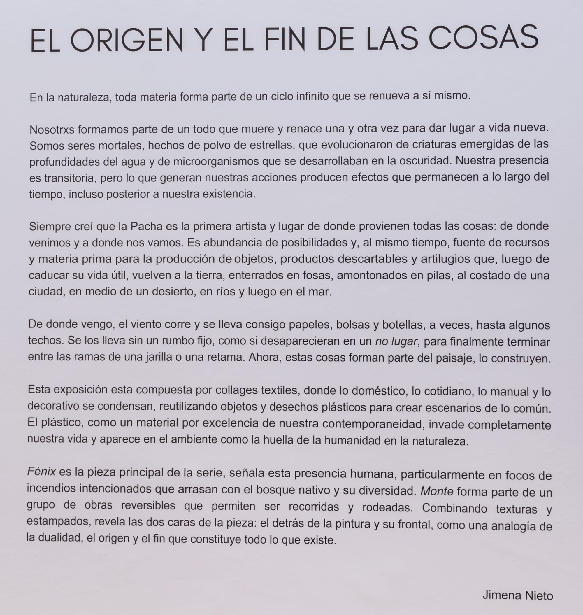 El origen y el fin de las cosas (Tucumán)