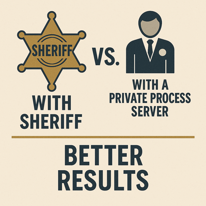 Private Process Servers vs. Sheriff's Departments