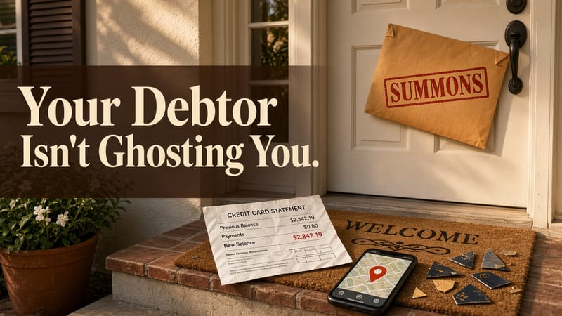Your Debtor Isn't Ghosting You. They Just Haven't Met Us Yet.