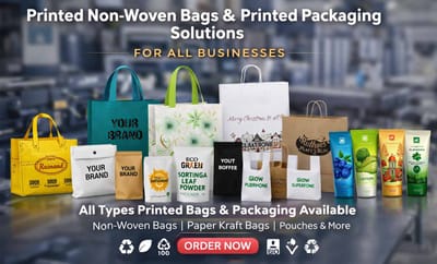 Durable Printed Non Woven Bags for Retail & Packaging