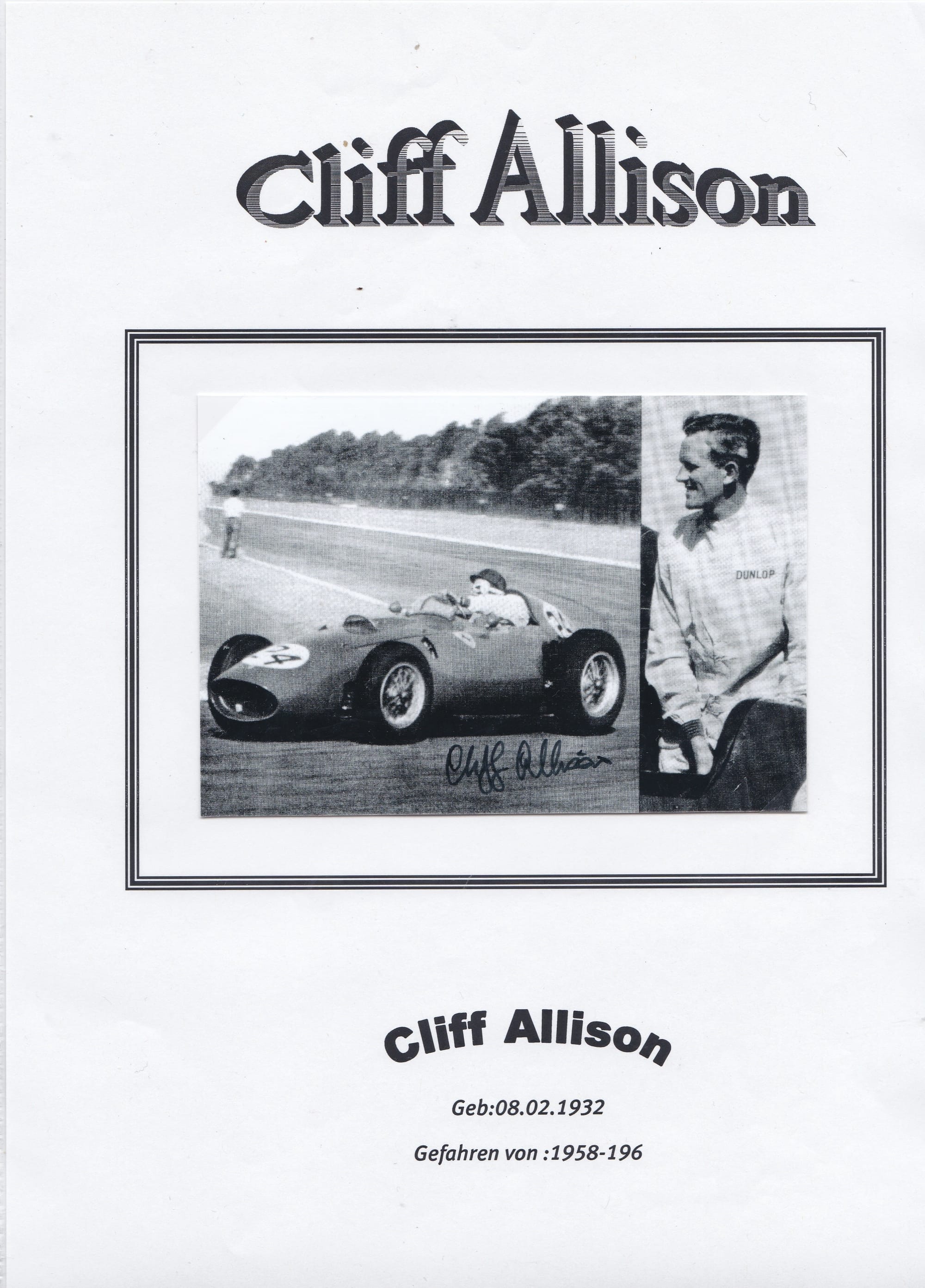 Cliff Allison (1932-2005)