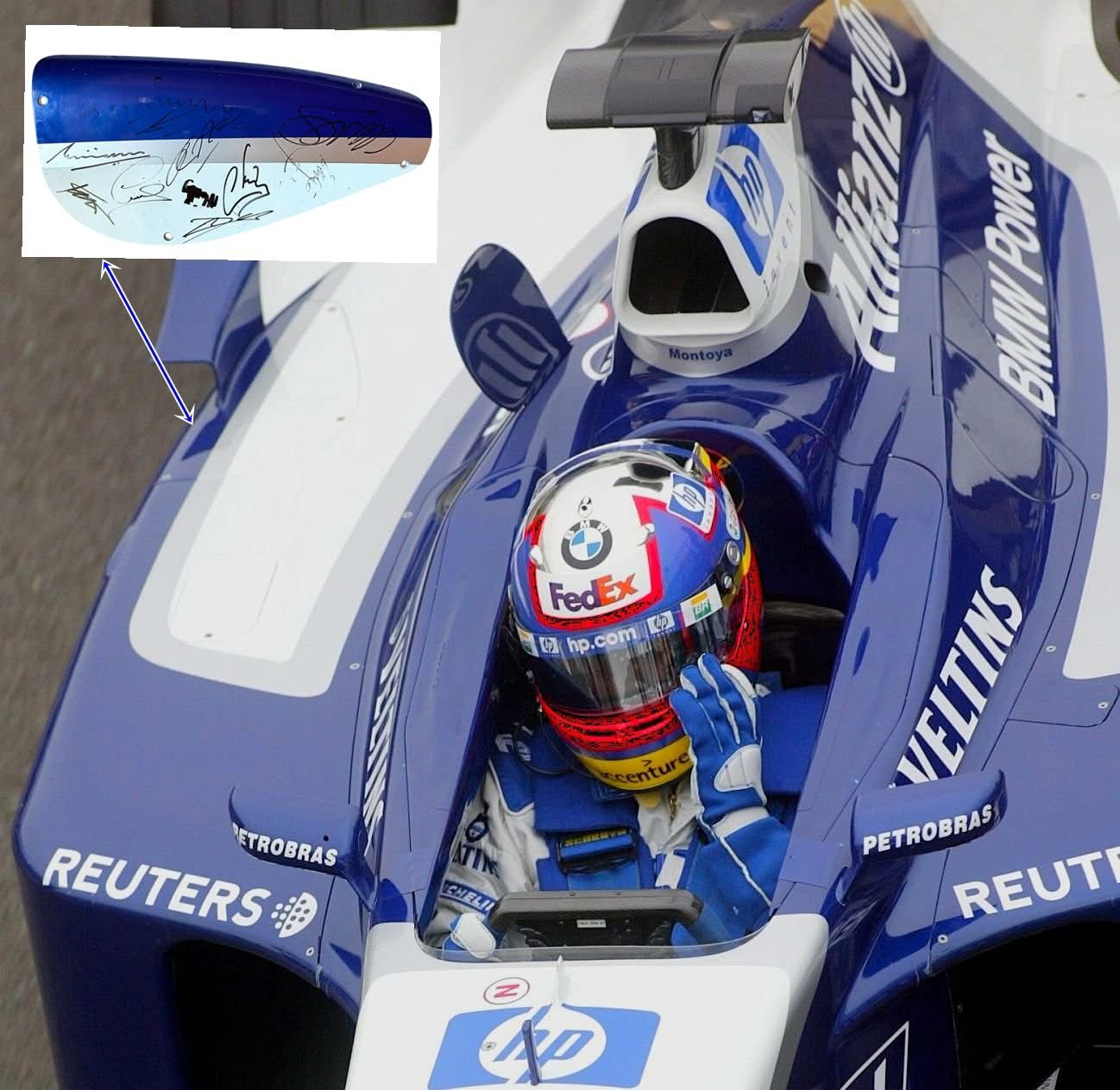 Williams F1 Team FW24 Car Part 2002 Juan Pablo Montoya-Ralf Schumacher