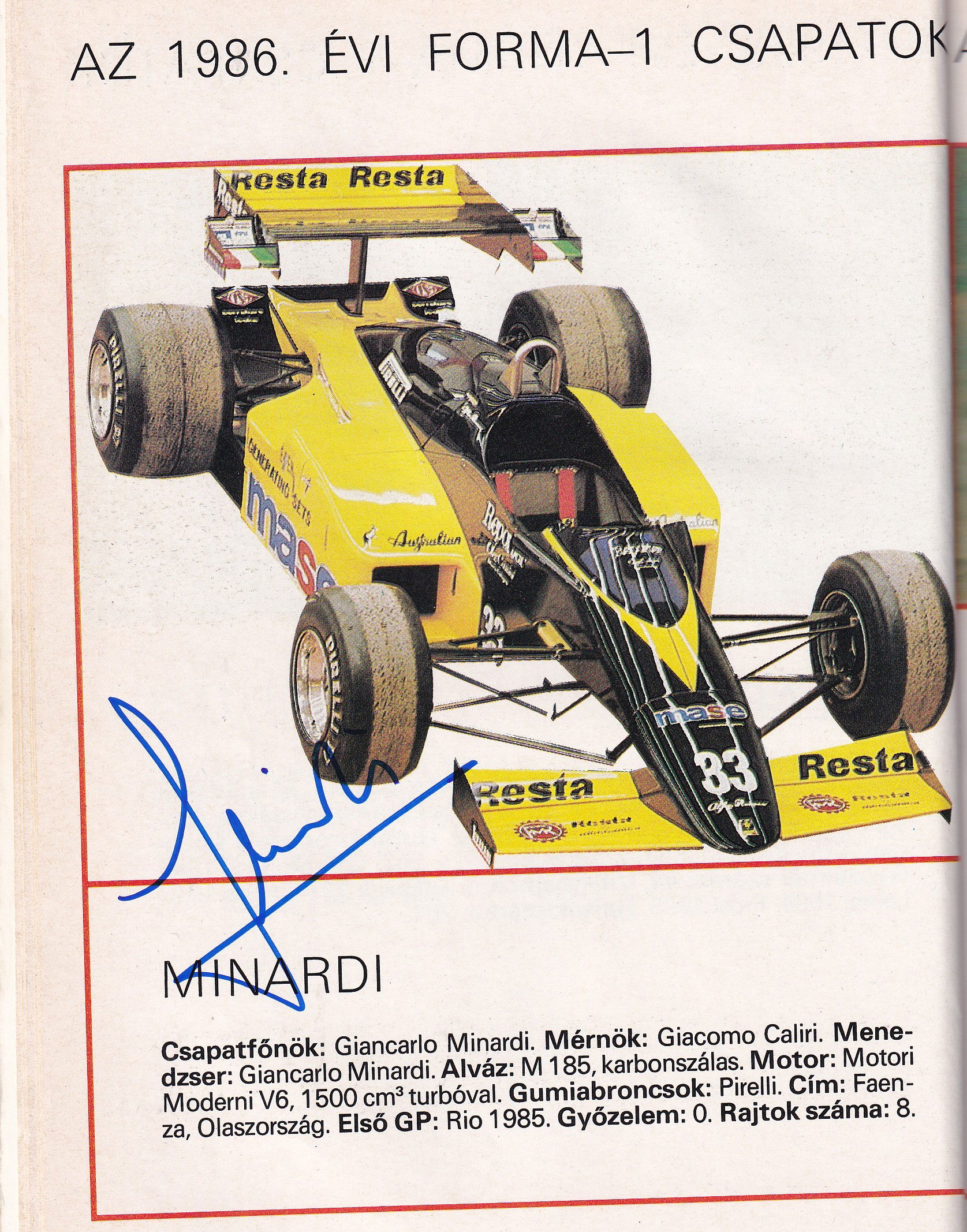 Forma 1 Magyarországon (World Champions & Legends multi signed)