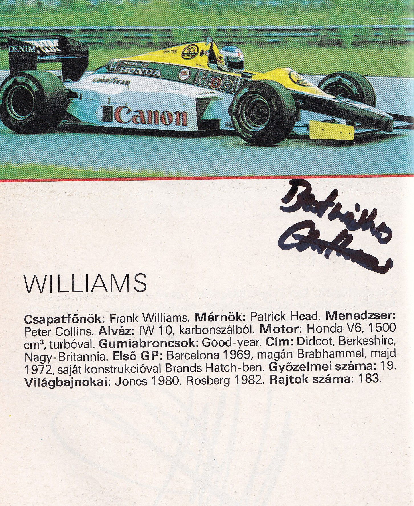 Forma 1 Magyarországon (World Champions & Legends multi signed)