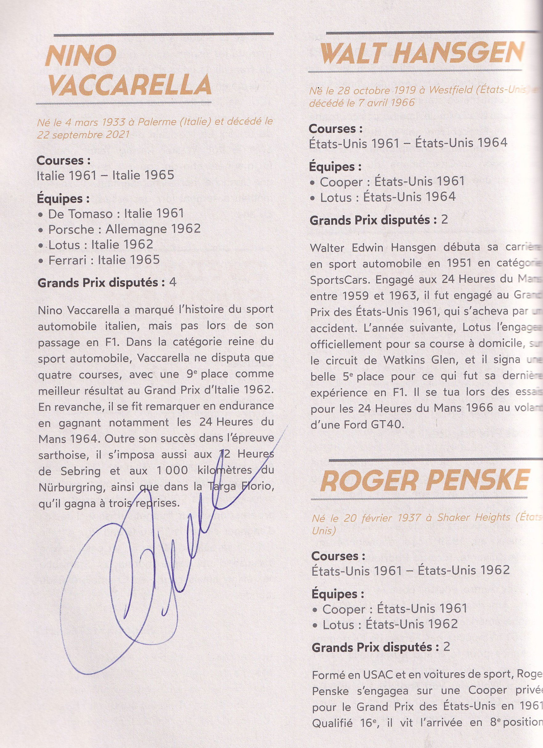 Formule 1 Tous Les Pilotes de 1950 a nos jours