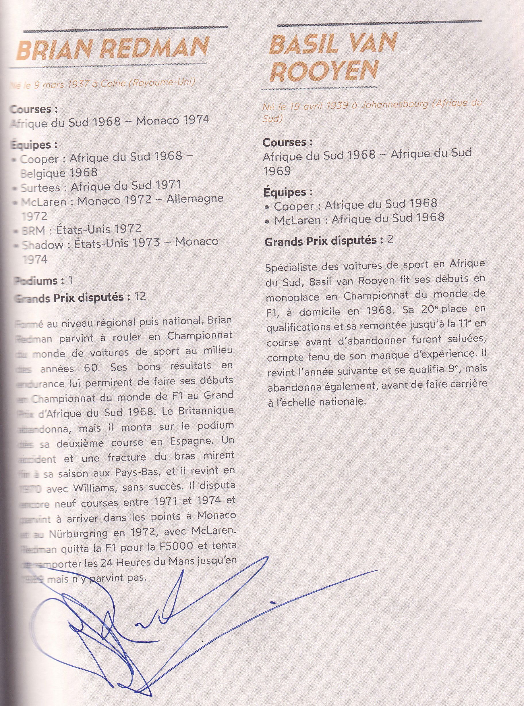 Formule 1 Tous Les Pilotes de 1950 a nos jours