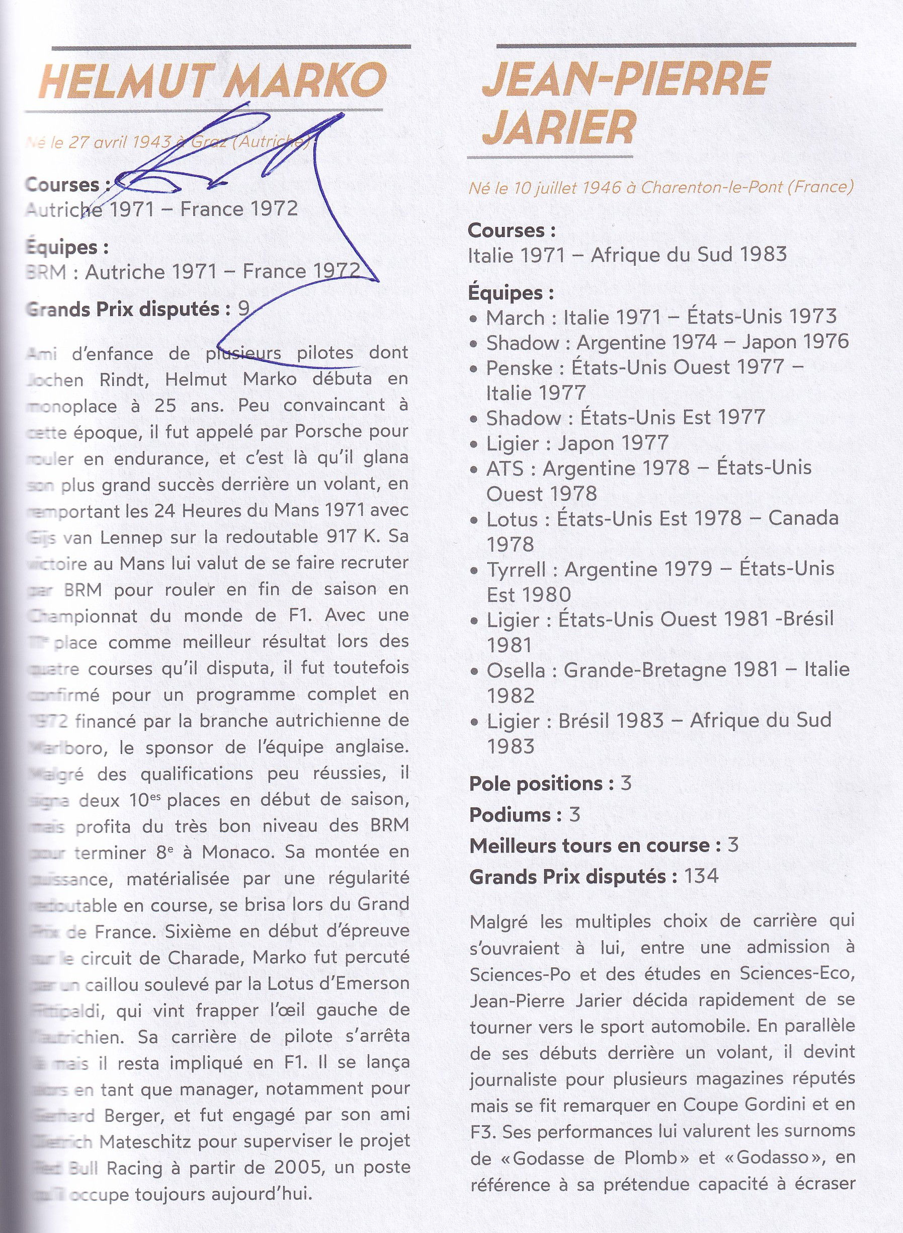 Formule 1 Tous Les Pilotes de 1950 a nos jours