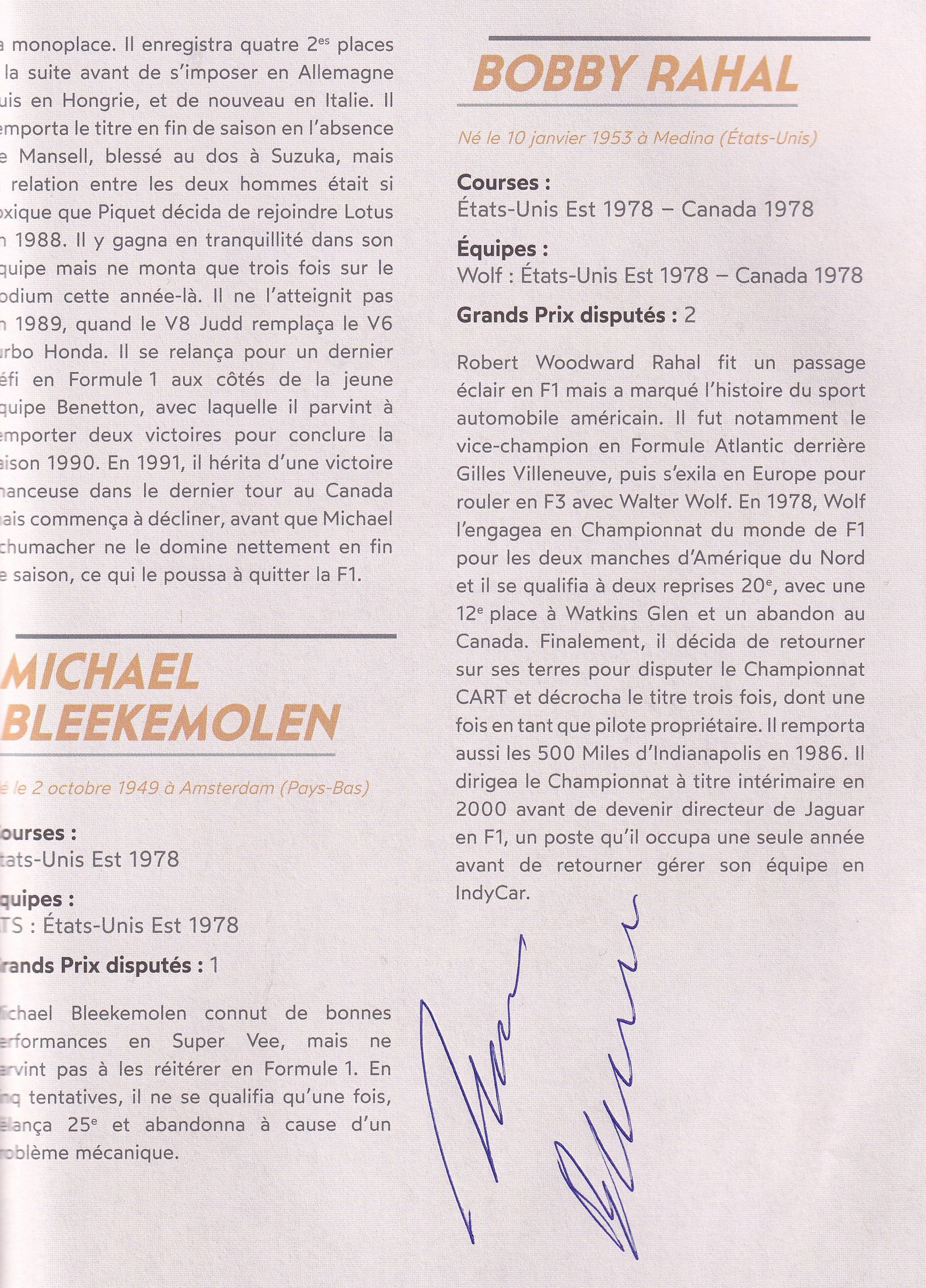 Formule 1 Tous Les Pilotes de 1950 a nos jours