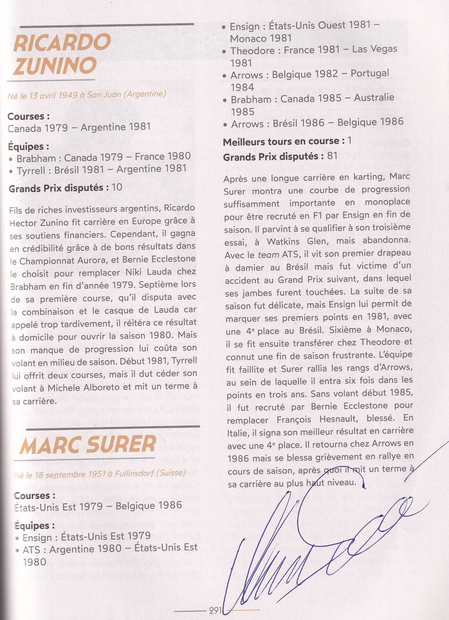 Formule 1 Tous Les Pilotes de 1950 a nos jours