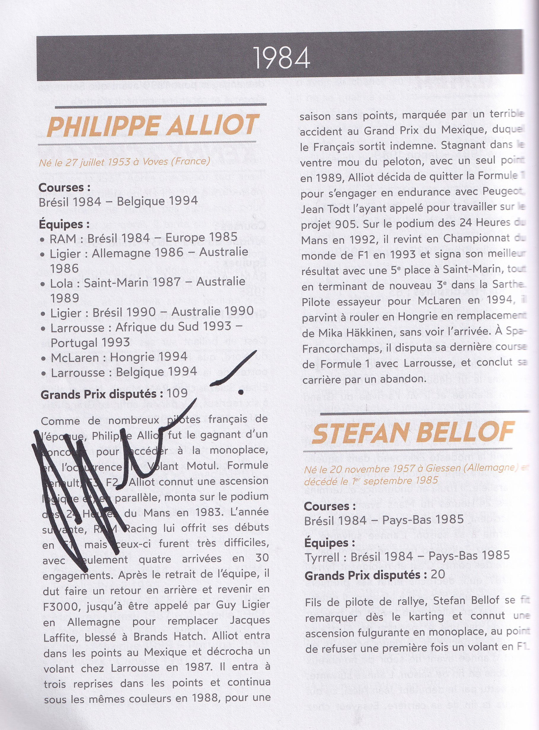 Formule 1 Tous Les Pilotes de 1950 a nos jours