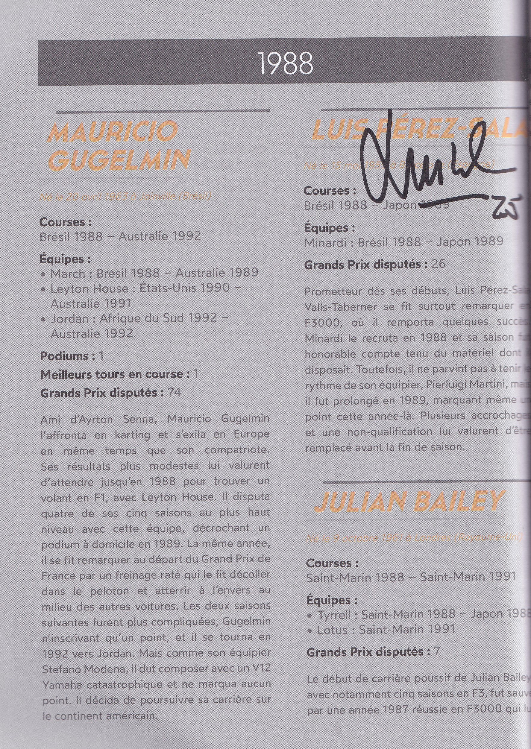 Formule 1 Tous Les Pilotes de 1950 a nos jours