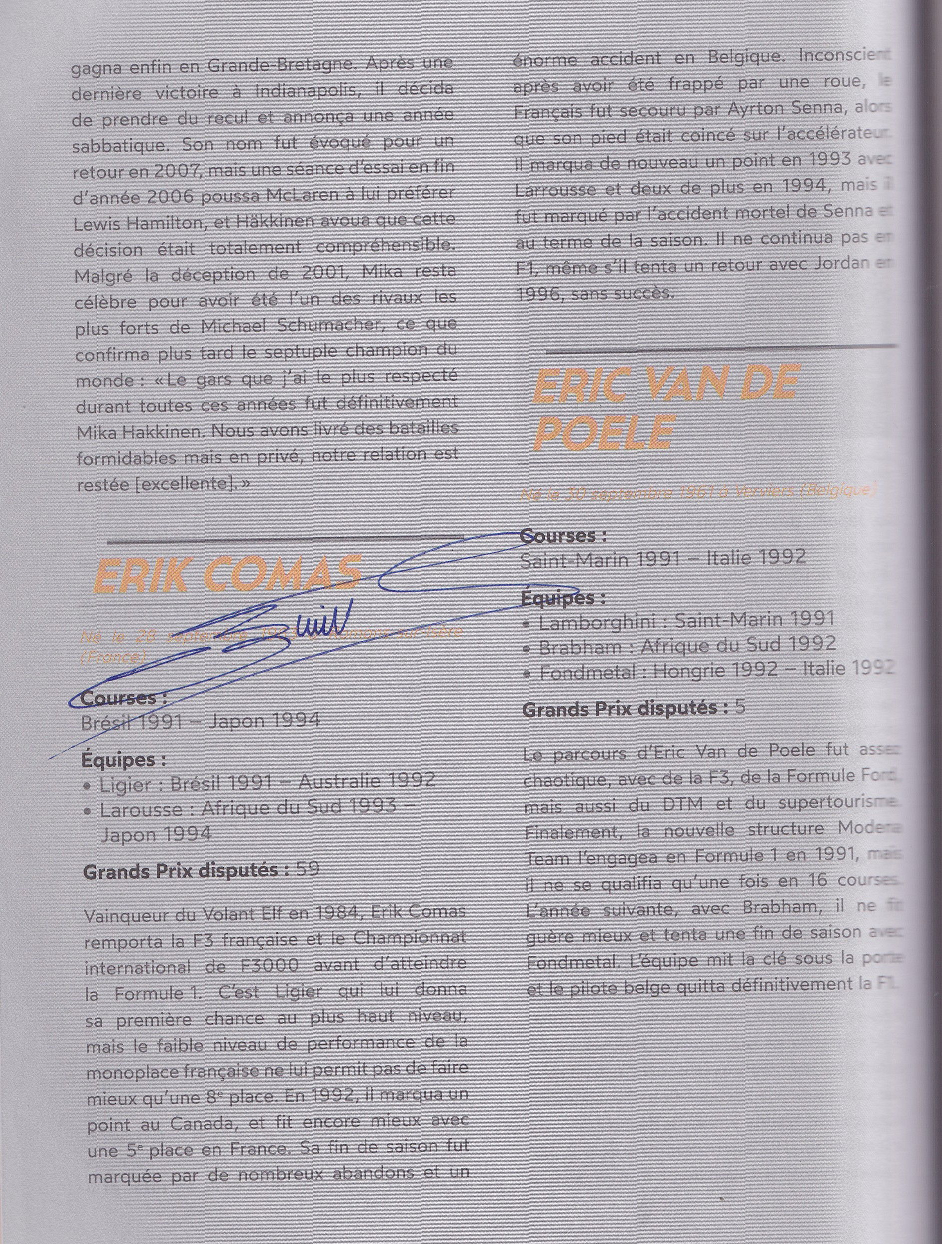 Formule 1 Tous Les Pilotes de 1950 a nos jours