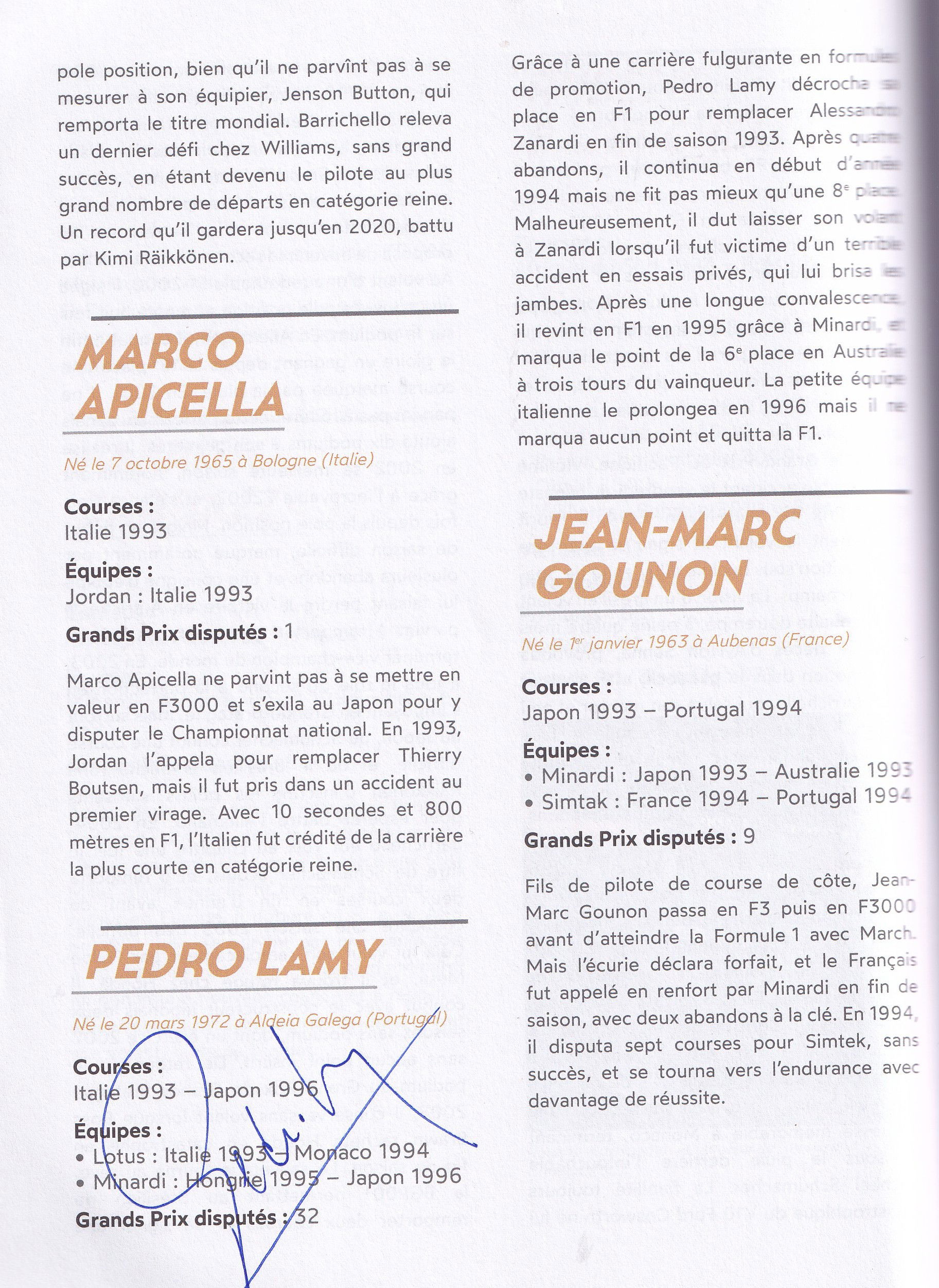 Formule 1 Tous Les Pilotes de 1950 a nos jours