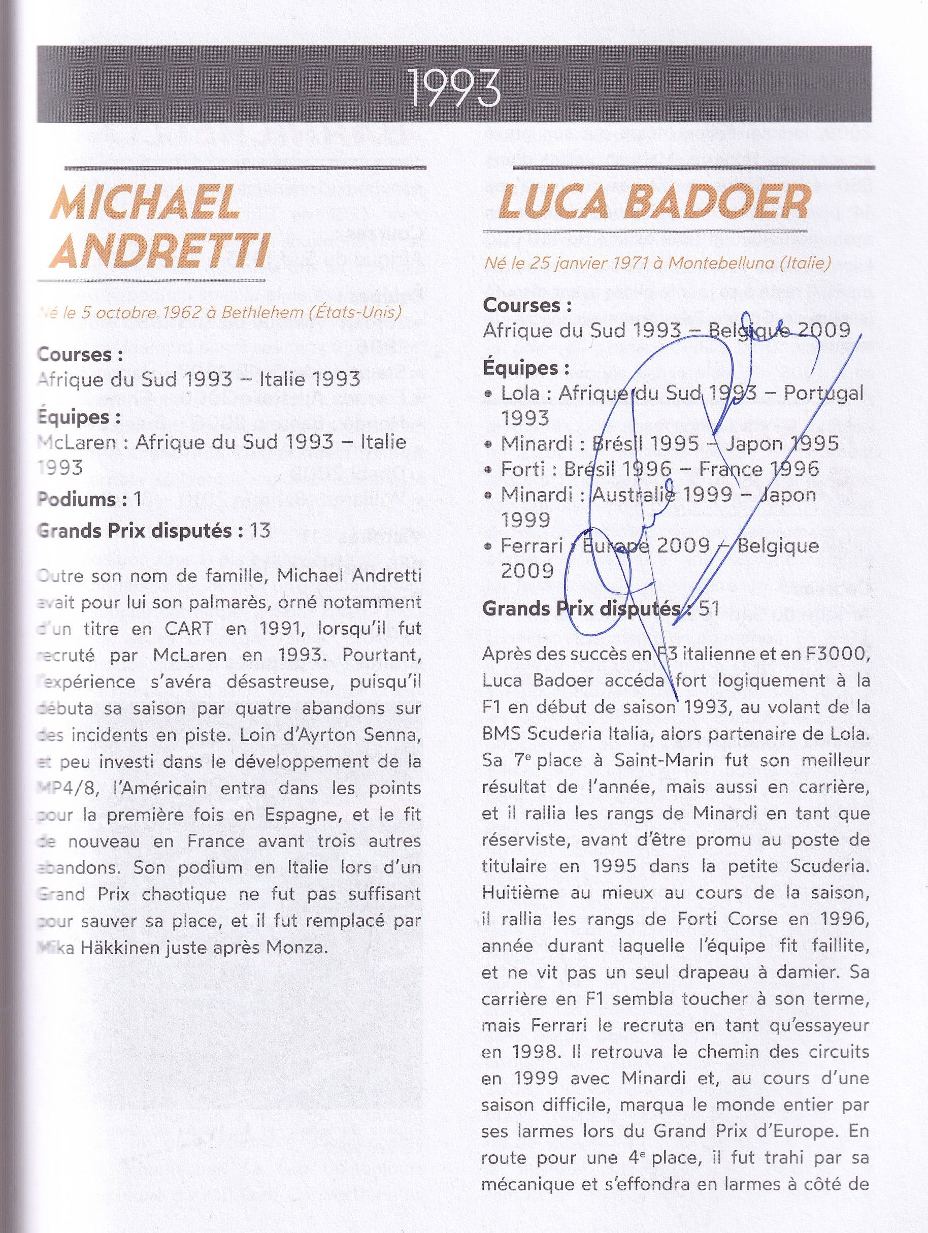 Formule 1 Tous Les Pilotes de 1950 a nos jours